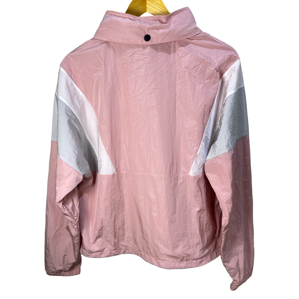 PINK Victoria Secret Colorblock Windbreaker Jacket XS/S Pink Gray  Lightweight - Picture 2 of 9